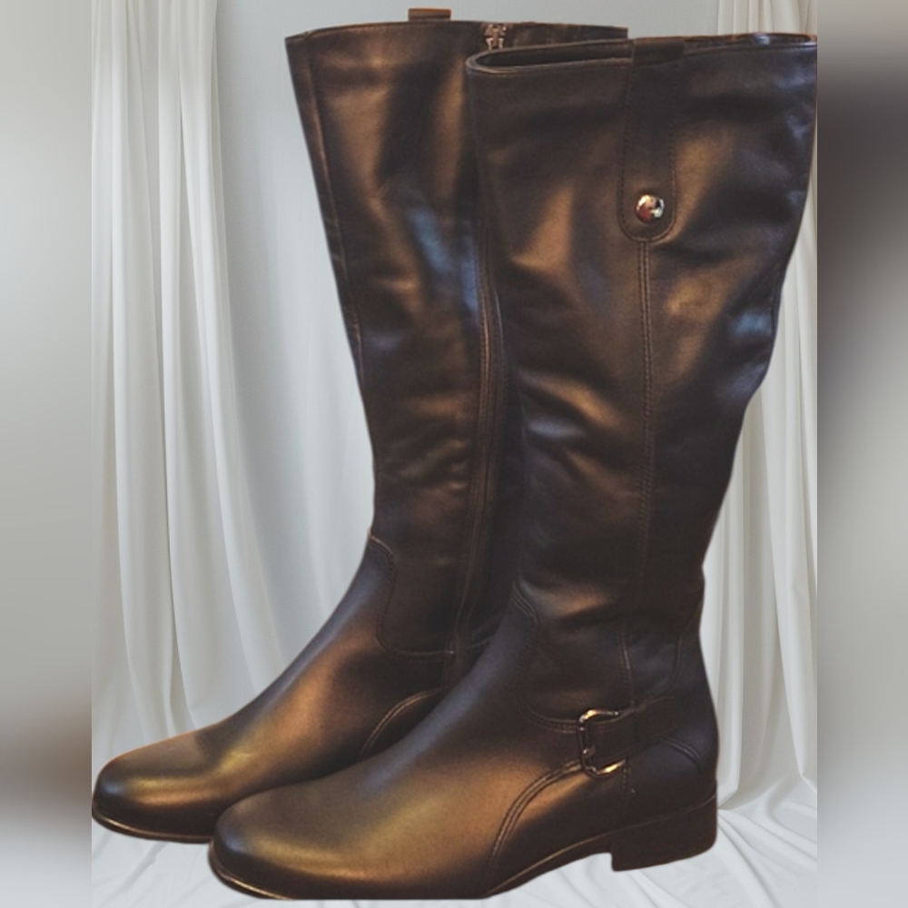 La CANADIENNE Black Knee High Waterproof Leather Boots (Sz 7.5)
